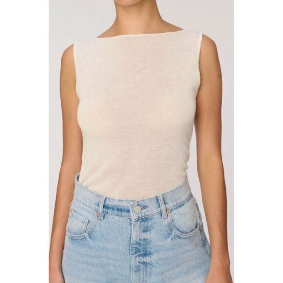 DL1961 Tank Top in Ivory - Picture 2 of 3